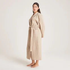 Waffle Dressing Gown - Mink