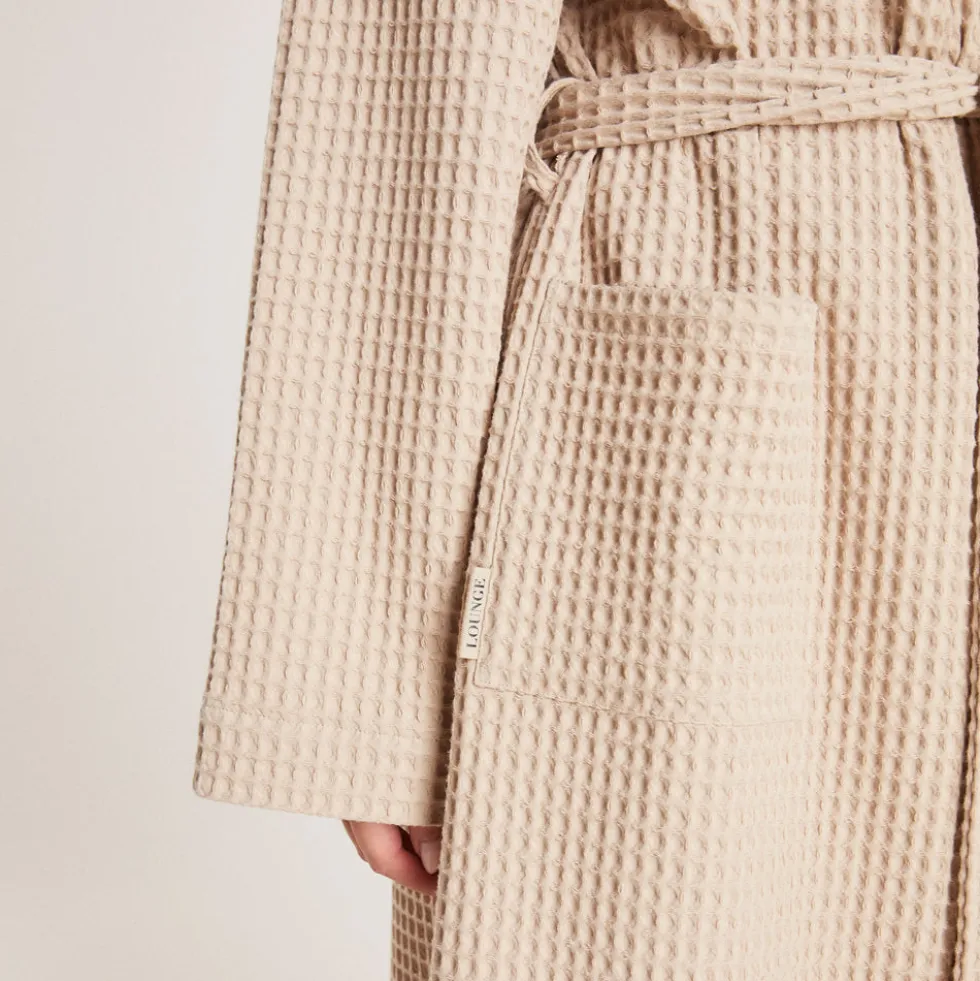 Waffle Dressing Gown - Mink
