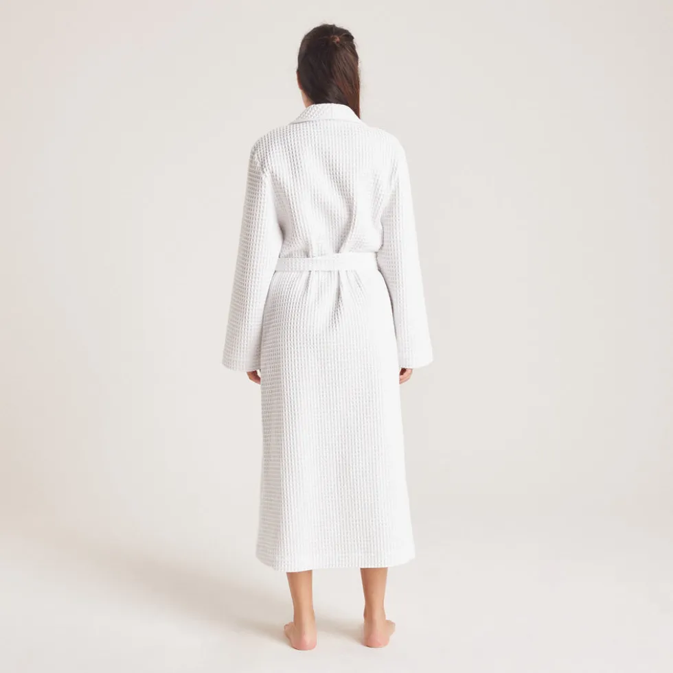 Waffle Dressing Gown - White