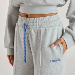 Wide-Leg Joggers - Grey Marl