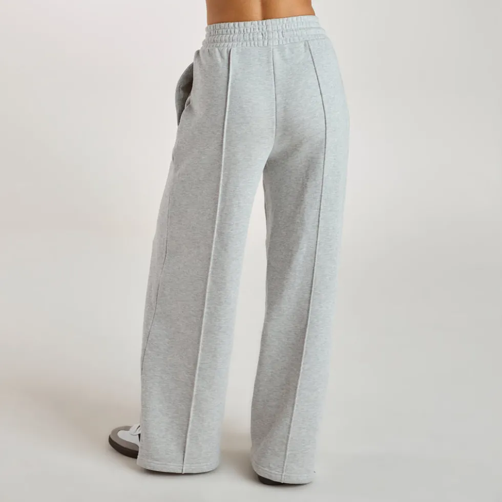 Wide-Leg Joggers - Grey Marl