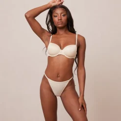 Your Everyday T-shirt Bra & Thong/Briefs Set - Latte