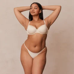 Your Everyday T-shirt Bra & Thong/Briefs Set - Latte