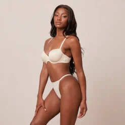Your Everyday T-shirt Bra & Thong/Briefs Set - Latte