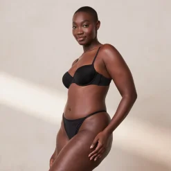 Your Everyday T-shirt Bra & Thong/Briefs Set - Black