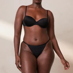 Your Everyday T-shirt Bra & Thong/Briefs Set - Black