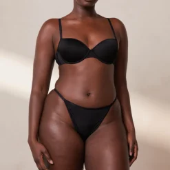 Your Everyday T-shirt Bra & Thong/Briefs Set - Black