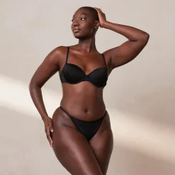 Your Everyday T-shirt Bra & Thong/Briefs Set - Black