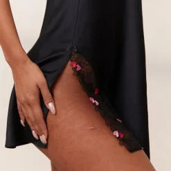 Zalia Slip Dress (Set) - Black